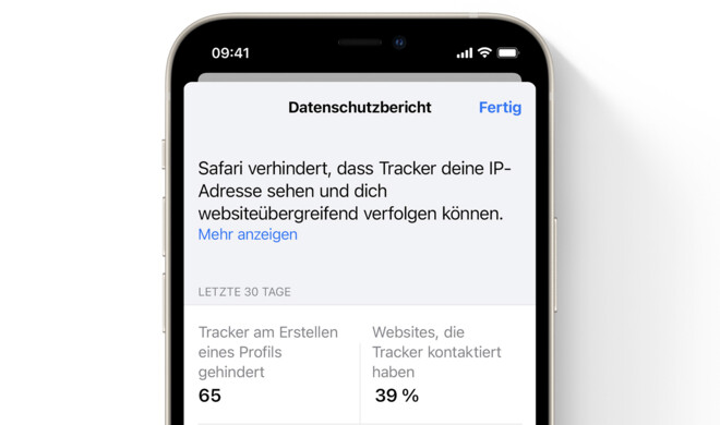 Mit iOS 15.2 führt Apple den App-Datenschutzbericht ein