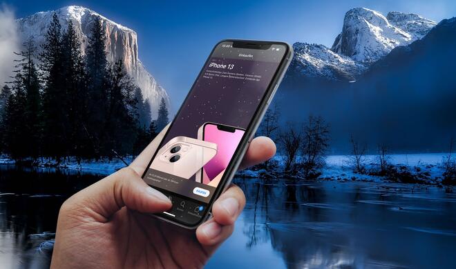 In der Apple-Store-App schneit es bereits