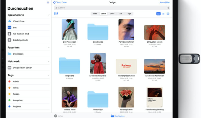 iPadOS liest auch externe Speicher