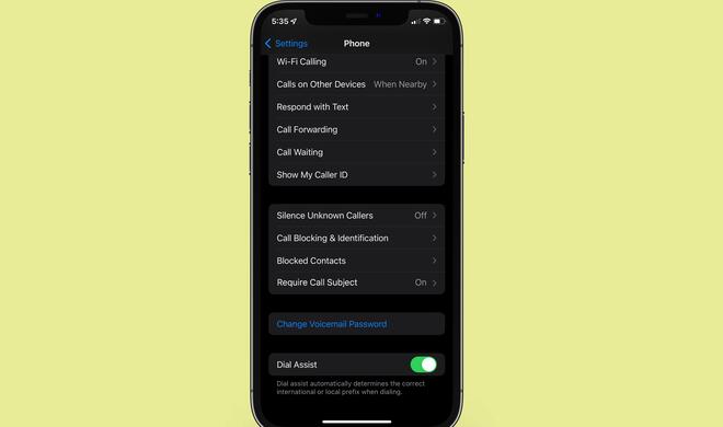 Dan Mall hat sogar an eine Pflichtoption in den Einstellungen gedacht