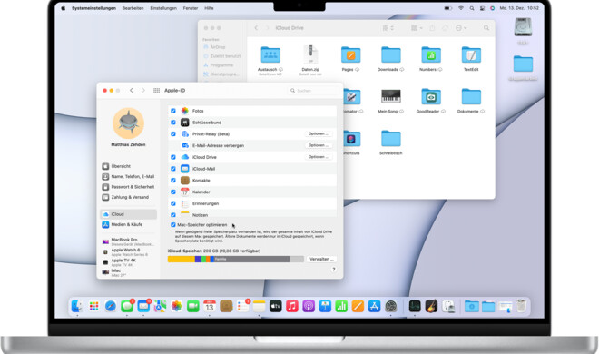 iCloud bildet eine flexible Basis, um auch sehr große Dateien per Mail zu verschicken oder mit anderen als Link oder über einen gemeinsamen Ordner zu teilen.