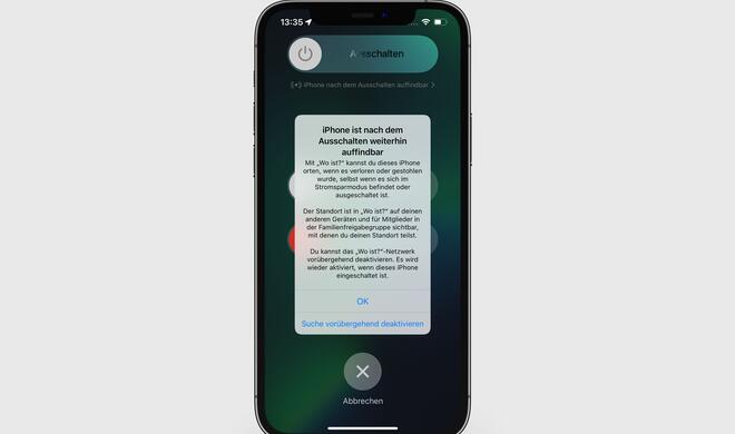 „Wo ist?“ deaktivieren