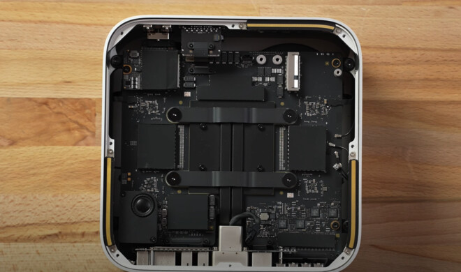 Der geöffnete Mac Studio