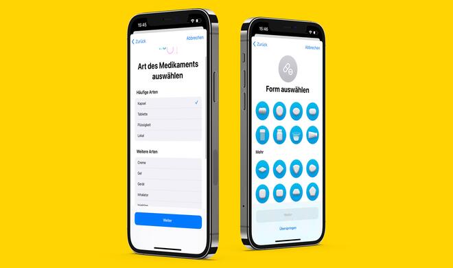 Du kannst sogar Art, Form und Farben auswählen