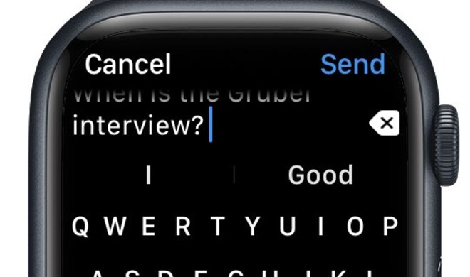 Apple Watch mit Textvorhersage