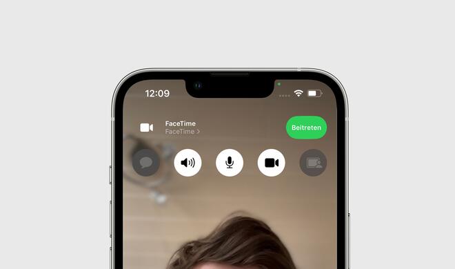 Transparentes Menü für FaceTime