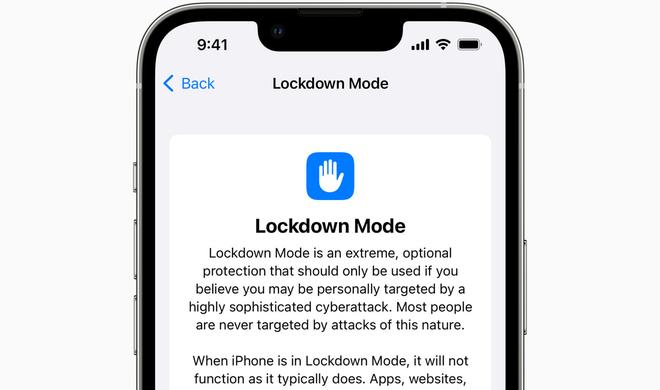 Blockierungsmodus unter iOS 16