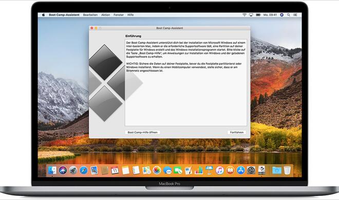 Boot Camp steht nur auf Macs mit Intel-Prozessoren bereit