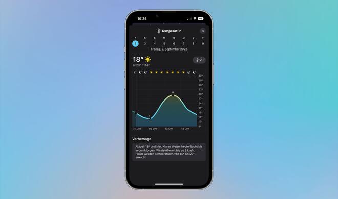 In der Übersichtsicht kannst du verschiedene Tage auswählen