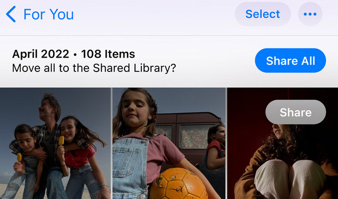 Die geteilte iCloud-Fotomediathek scheint verspätet zu erscheinen.