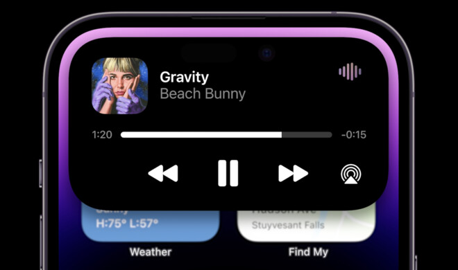 Auch Musik wird hier angezeigt