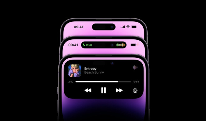 Je nach Anwendung verändert sich die Dynamic Island