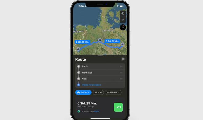 Multi-Stopps in Karten