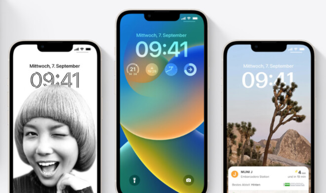 Der neue Sperrbildschirm lässt sich mit Widgets anpassen