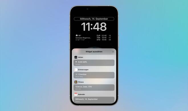 Du kannst das Datum durch Widgets austauschen