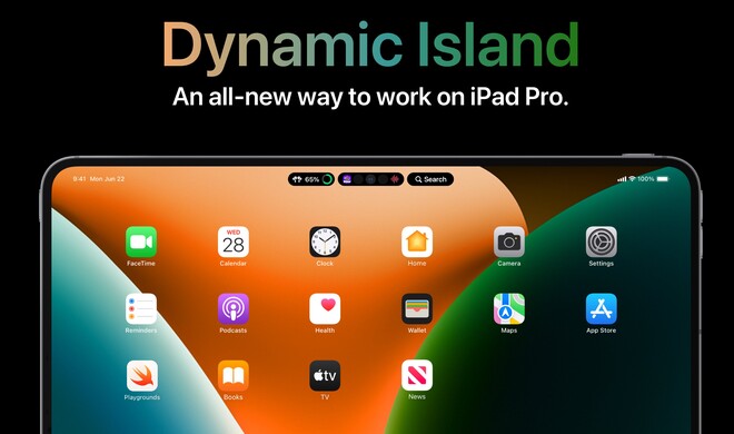 Dynamic Island auf dem iPad - ein Konzept von Parker Ortolani