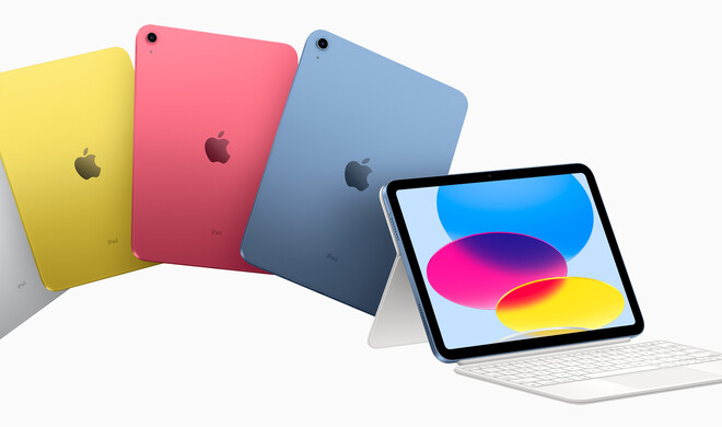 Die drei neuen Farben ergänzen die silberne Variante des iPads wunderbar.