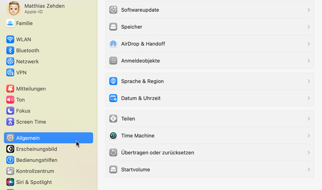 Die neuen Systemeinstellungen zeigen in der linken Spalte alle möglichen Bereiche und rechts die zugehörigen Module und Optionen.