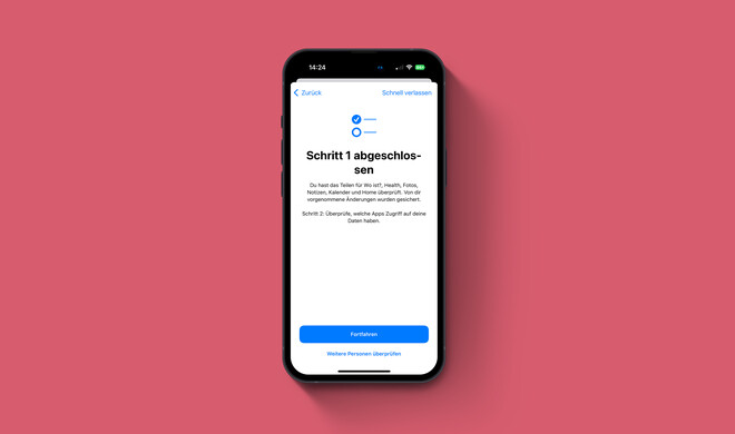 Und fahre dann mit dem nächsten Schritt fort.