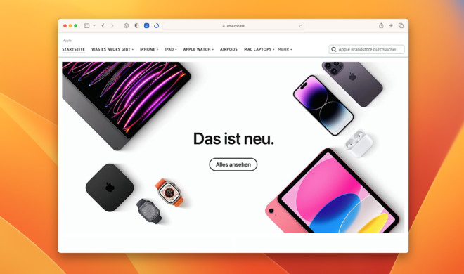 Apple hat bei Amazon eine eigene Store-Seite