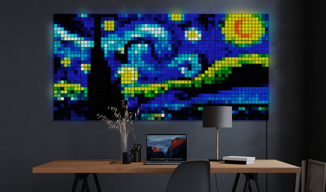 Mit den neuen Twinkly Squares kannst du sprichwörtlich Kunstwerke an die Wand zaubern – wenn du genug investierst.