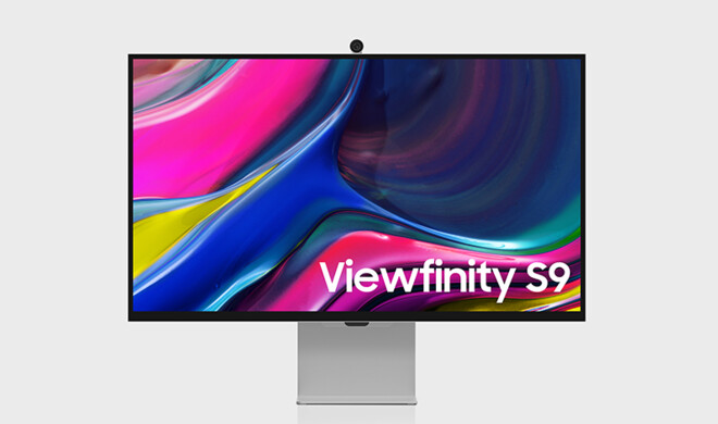 Das Viewfinity S9 könnte optisch auch ein neuer iMac sein.