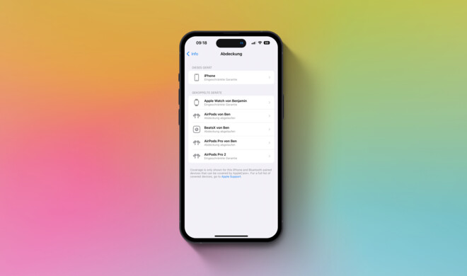 Neben deinen Geräten siehst du jetzt auch passende Icons