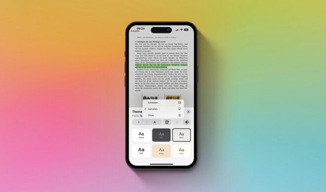 Du kannst in Bücher jetzt zwischen mehreren Animationen fürs Umblättern entscheiden