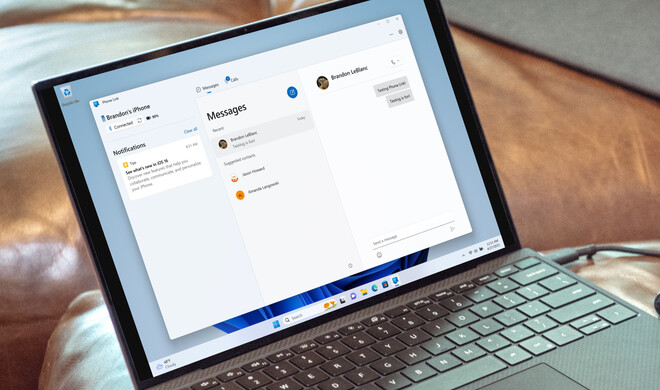Phone Link verbunden mit einem iPhone