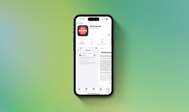StopTheFonts lässt sich aus dem App Store herunterladen