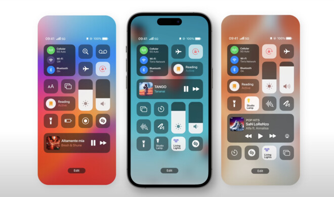 Das Kontrollzentrum ist bereits jetzt teilweise anpassbar