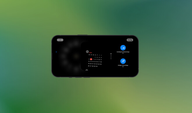 Die Widgets sind smarte Stapel, die auf Wunsch ein intelligente Reihenfolge erhalten.