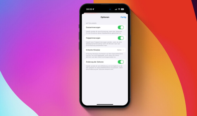Erneute Erinnerung an Medikamente