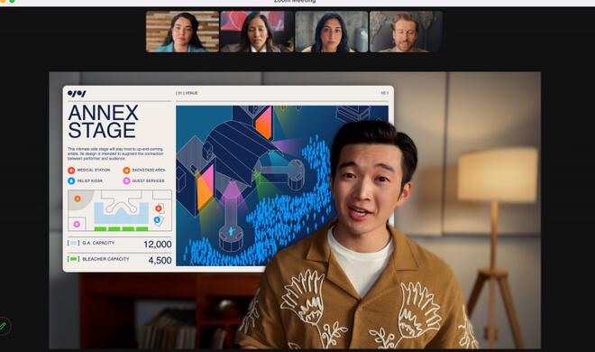 FaceTime erhält in macOS Sonoma eine Moderatorenmaske