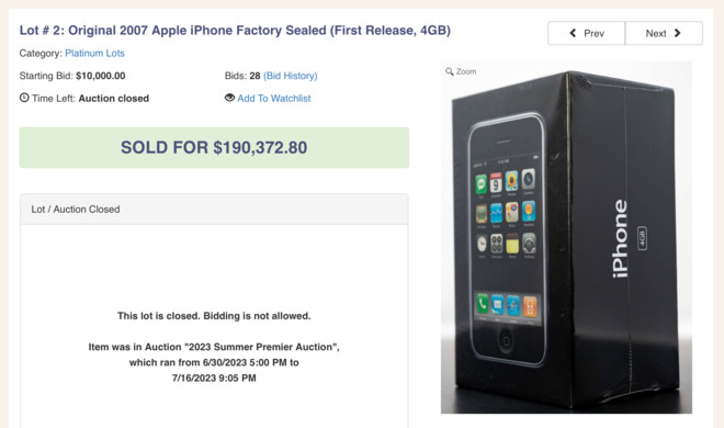 Dieses iPhone erreichte einen neuen Rekordpreis