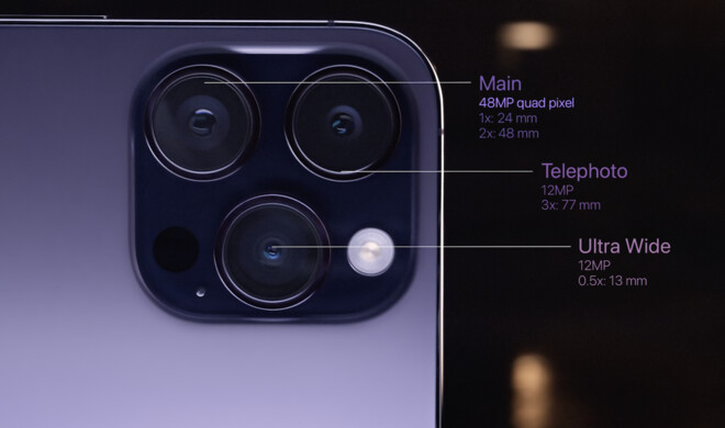 Das iPhone 14 Pro erhielt eine neue Weitwinkelkamera. 2023 sollen auch die Einstiegsmodelle den 48-MP-Sensor erhalten.