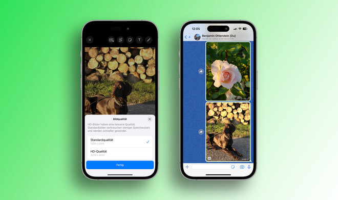 Bilder lassen sich bald in HD-Qualität verschicken