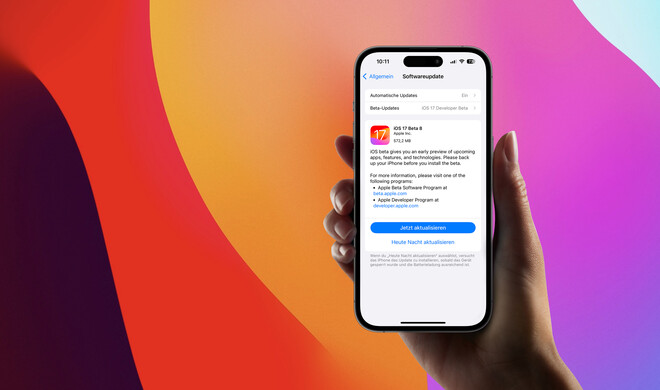 iOS 17 Beta 8 steht zum Download bereit