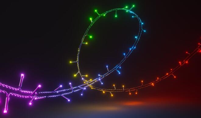 Die Kette hat 250 RGB-LEDs