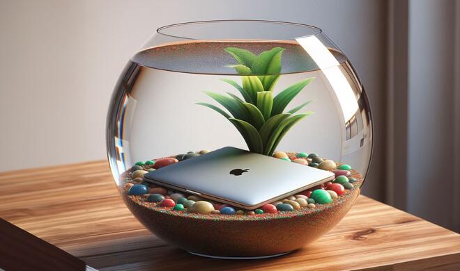 MacBook unter Wasser