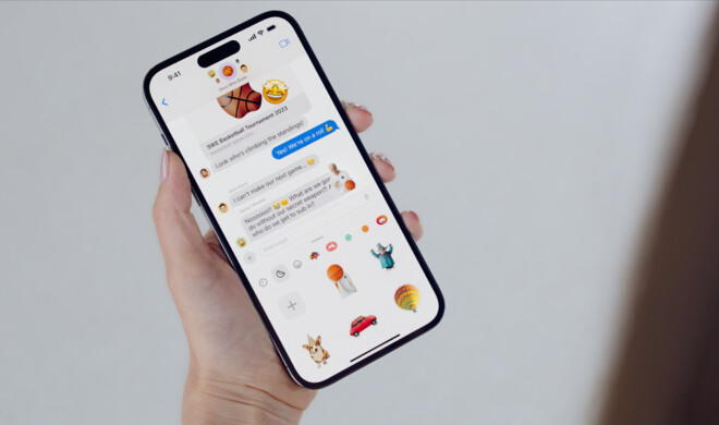 Apple hält an den grünen und blauen Blasen fest