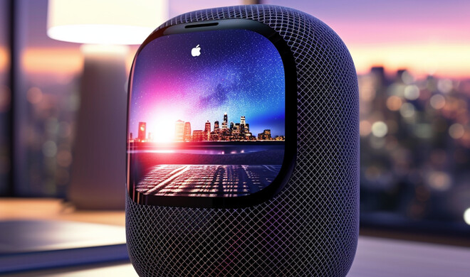 So sieht eine KI einen HomePod mit Display