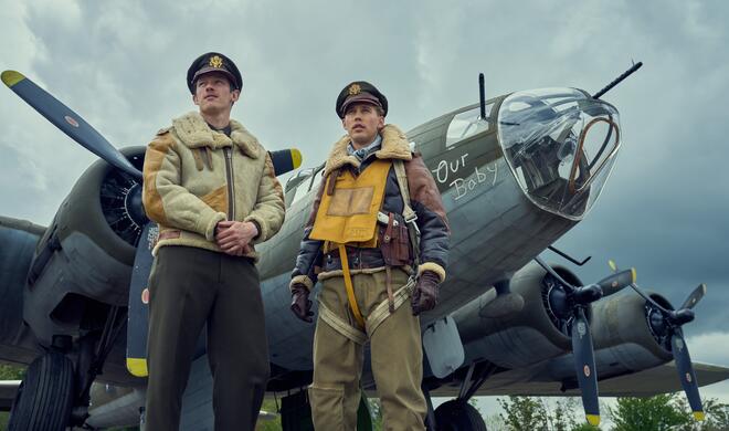 Die Geschichte von „Masters of the Air“ spielt während der letzten Kriegsjahre und verfolgt die beiden Freunde Buck und Bucky.