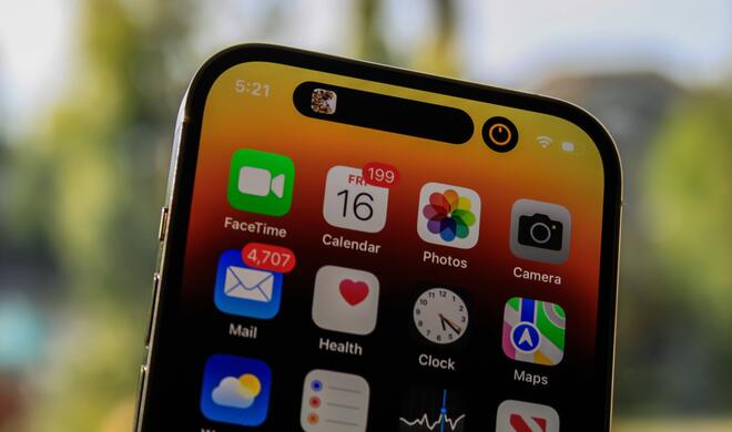 Letztlich ist die Dynamic Island oben gelandet