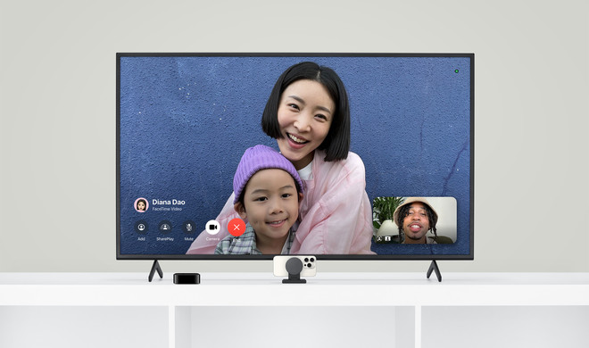 Mit dem Apple TV 4K können jetzt auch FaceTime-Anrufe absolviert werden.