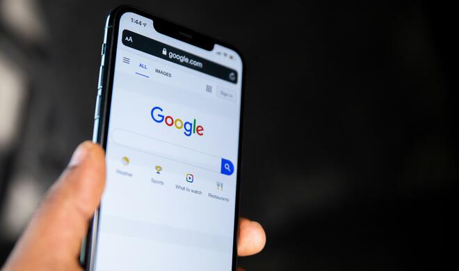 Google auf einem iPhone