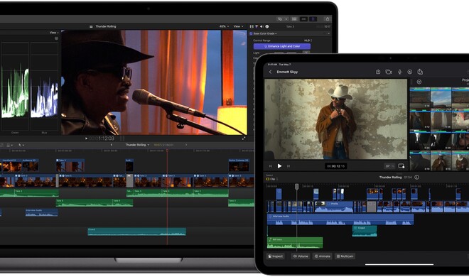 Final Cut Pro auf dem iPad und dem Mac: Nahtlose Videobearbeitung auf beiden Geräten.