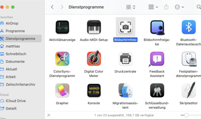Das Dienstprogramm Bildschirmfoto kann mehr als nur Fotos vom Bildschirm oder einem Fenster speichern.