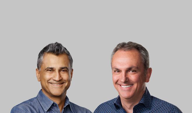 Kevan Parekh und Luca Maestri