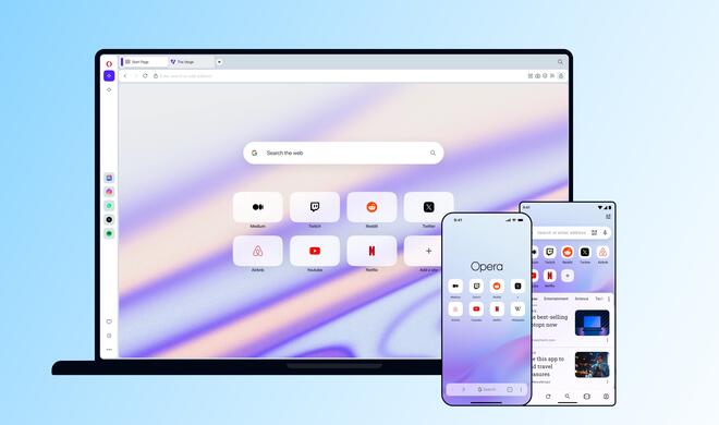 Der Opera-Browser auf verschiedenen Plattformen.